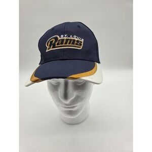 St. Louis Rams NFL Navy Blue Gold White Adjustable Baseball Cap Hat